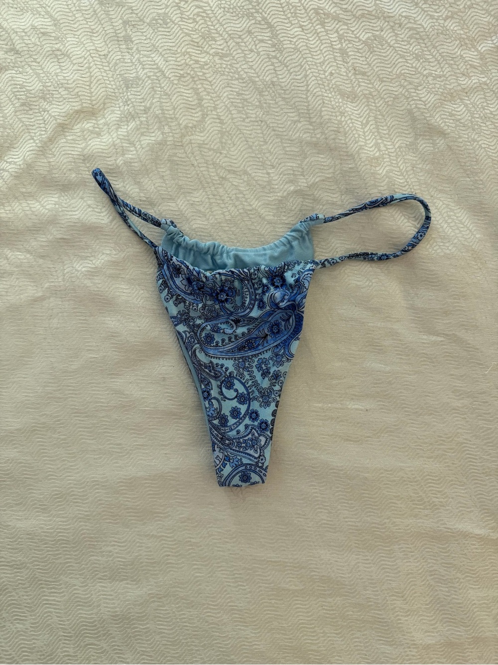 Frankie’s Bikinis Blue Paisley Bikini Bottom